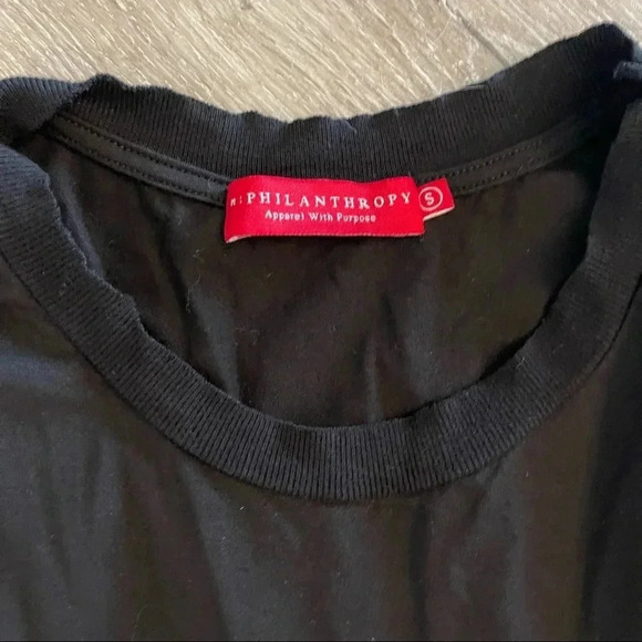 N: Philanthropy (apparel with purpose) black wrap dress size small - Picture 3 of 10